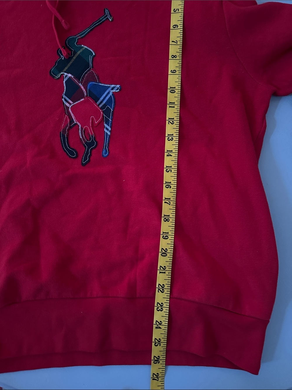 POLO RALPH LAUREN Plaid Big Pony Hoodie Red NWT Mens Large Classic Preppy - Picture 7 of 9